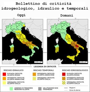 Bollettino di allerta meteo del 25/09/2022