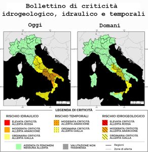 Bollettino di allerta meteo del 26/09/2022
