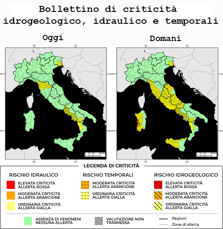 Allerta Meteo Italia del 28/09/2022