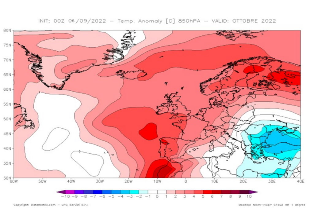 Il meteo in Italia ad ottobre 2022