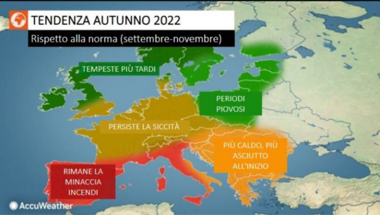 Meteo: ottobre, novembre e autunno 2022. Previsioni di Accuweather, RISCHIO NUBIFRAGI?