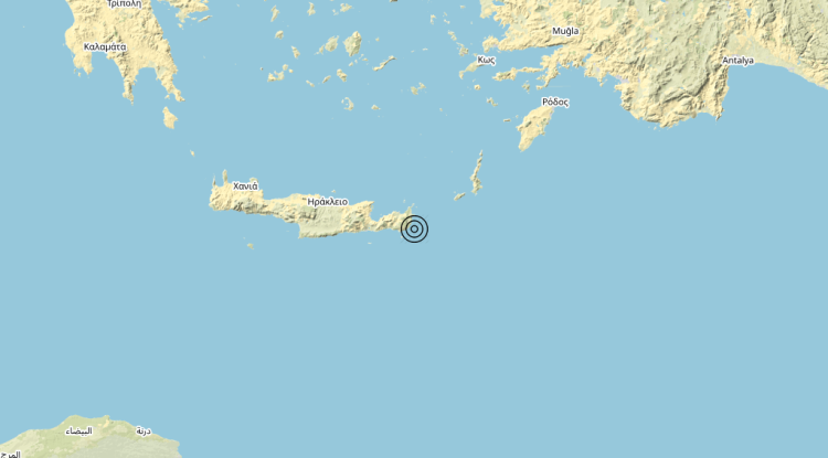 Terremoto Crete, Greece [Sea: Greece] – Magnitudo 5.3