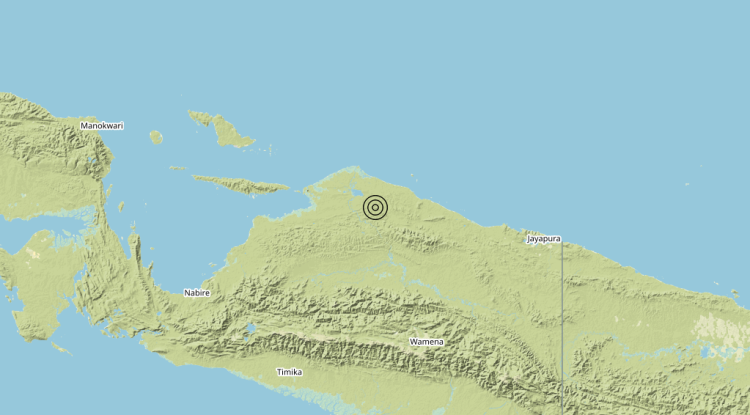 Terremoto Irian Jaya, Indonesia [Land: Indonesia] – Magnitudo 6.2