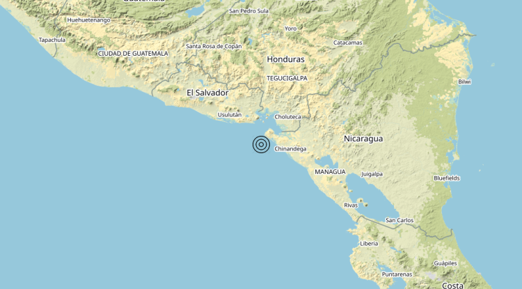 Terremoto Near coast of Nicaragua [Sea: Nicaragua] – Magnitudo 5.5