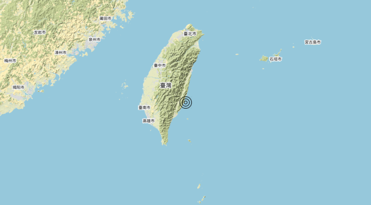 Terremoto Taiwan region [Sea: Taiwan] – Magnitudo 6.6