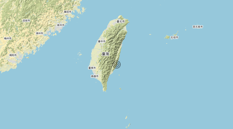 Terremoto Taiwan region [Sea: Taiwan] – Magnitudo 5.7