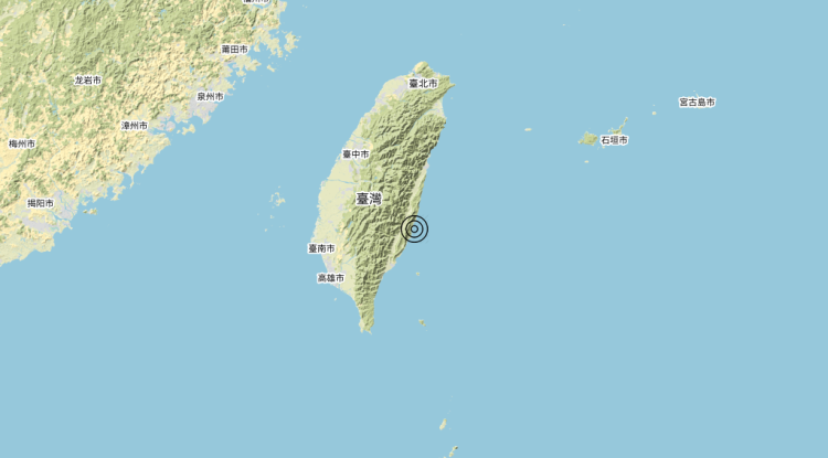 Terremoto Taiwan [Sea] – Magnitudo 6.8