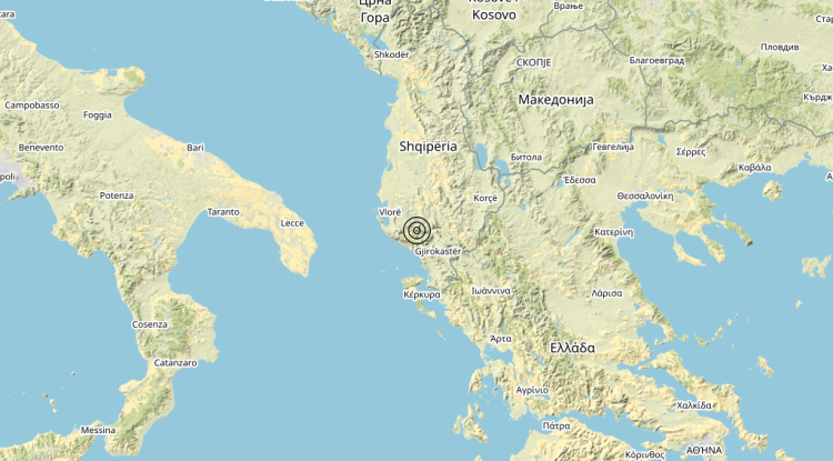 Terremoto Costa Albanese meridionale (ALBANIA) – Magnitudo 4.2