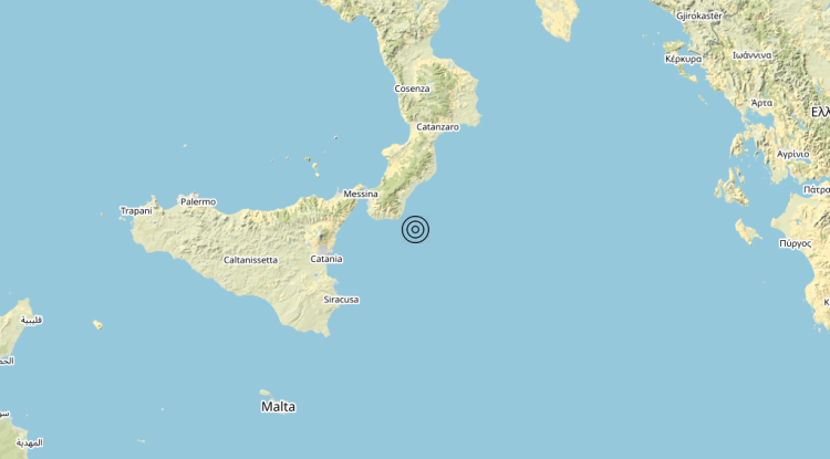 Terremoto Costa Calabra sud-orientale (Reggio di Calabria) – Magnitudo 3.2