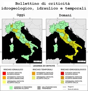 Bollettino di allerta meteo del 09/10/2022