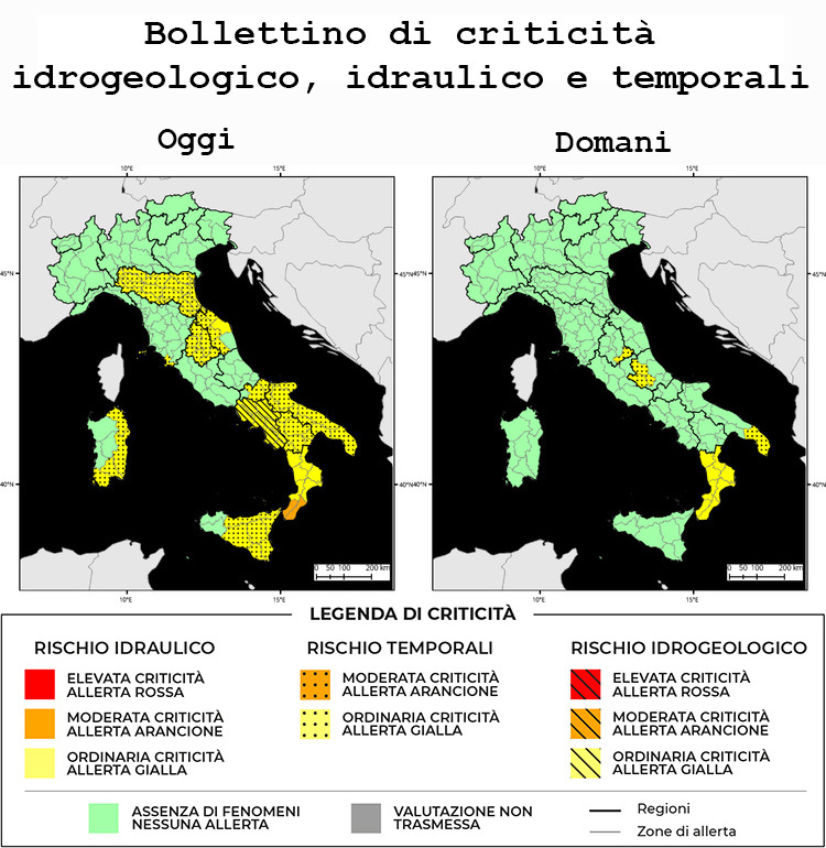 Allerta Meteo Italia del 10/10/2022