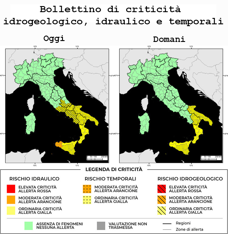 Allerta Meteo Italia del 13/10/2022