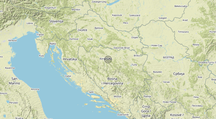 Terremoto Bosnia and Herz. [Land] – Magnitudo 3.5
