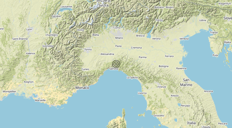Terremoto 2 km W Davagna (GE) – Magnitudo 3.5