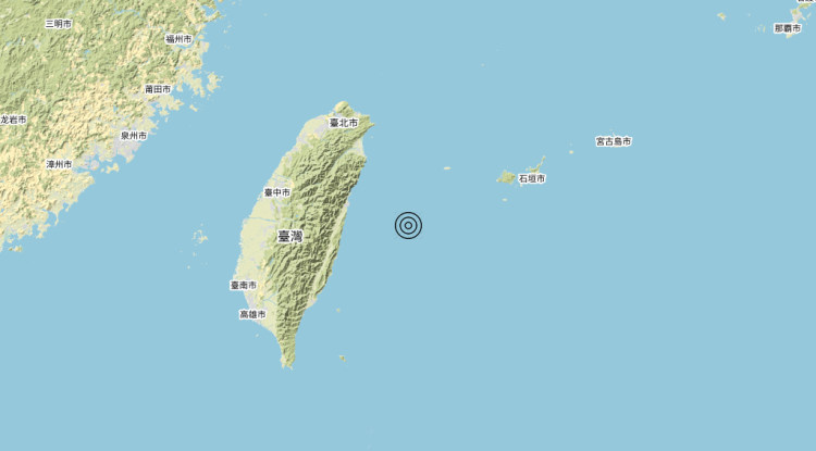 Terremoto Taiwan region [Sea: Taiwan] – Magnitudo 5.8