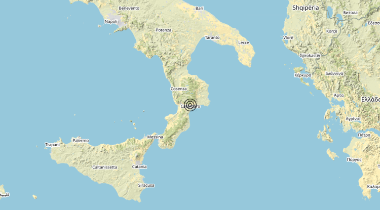 Terremoto Costa Ionica Catanzarese (Catanzaro) – Magnitudo 4.4 Terremoto Costa Ionica Catanzarese (Catanzaro) – Magnitudo 4.4