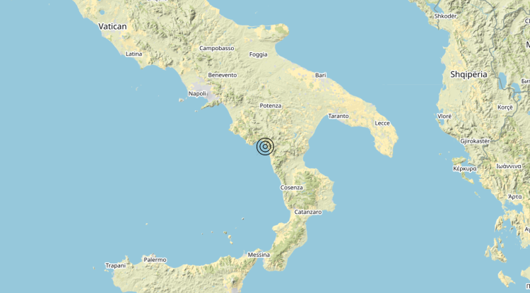 Terremoto Costa Calabra nord-occidentale (Cosenza) – Magnitudo 5.1 Terremoto Costa Calabra nord-occidentale (Cosenza) – Magnitudo 5.1