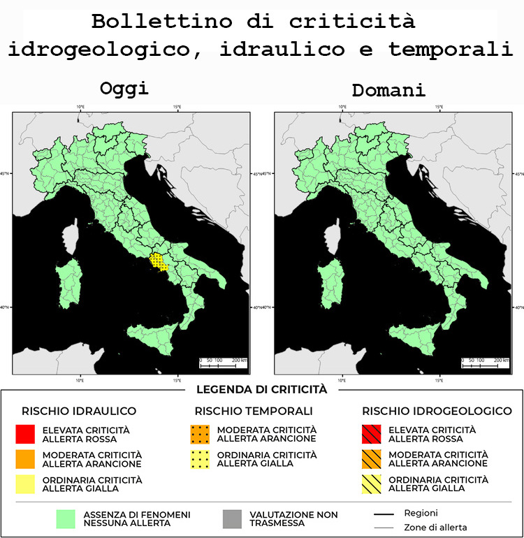 Allerta Meteo Italia del 14/11/2022