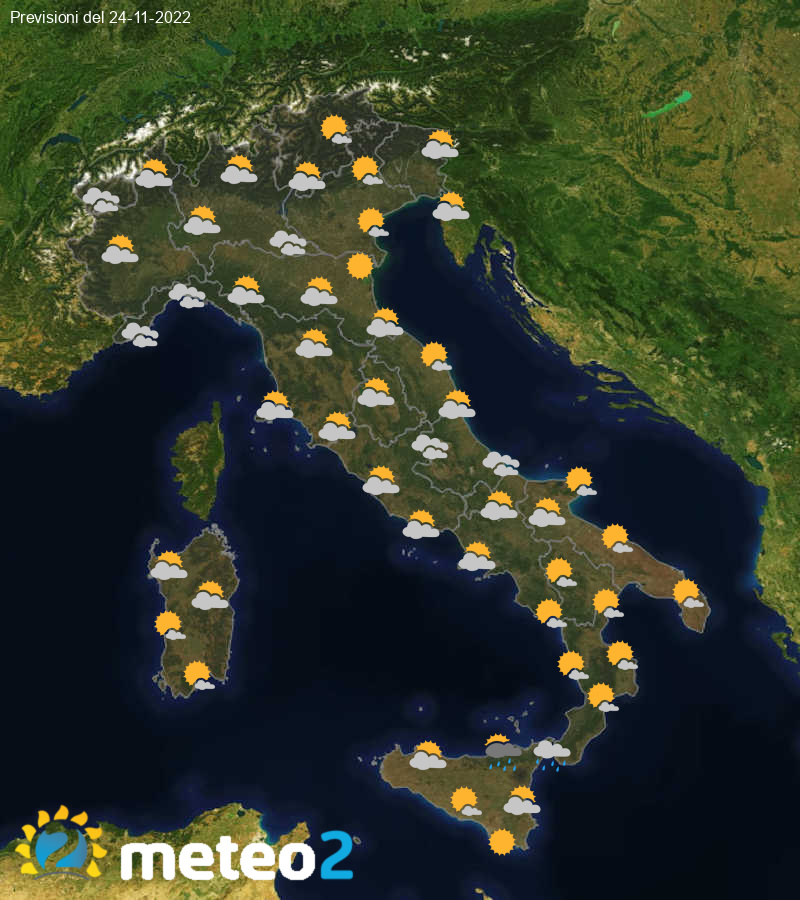 Previsioni Meteo Italia 24/11/2022