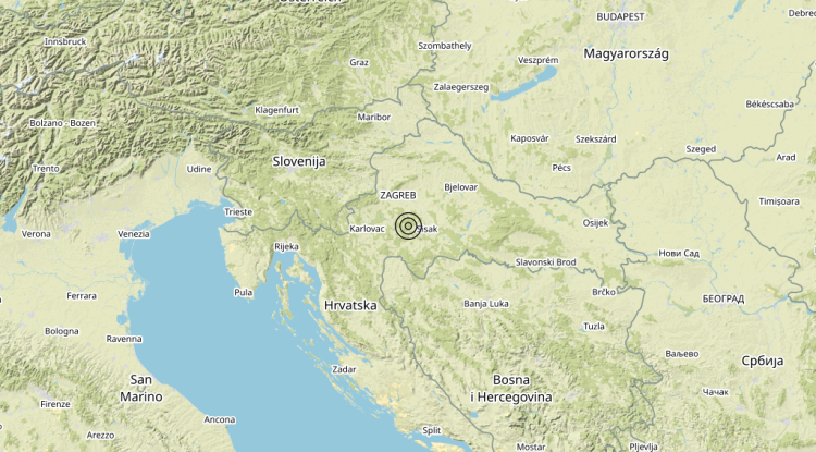 Terremoto Croatia [Land] – Magnitudo 3.7