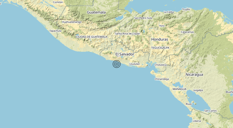 Terremoto El Salvador [Sea] – Magnitudo 5.8