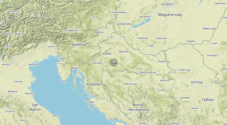 Terremoto Croatia [Land] – Magnitudo 3.3