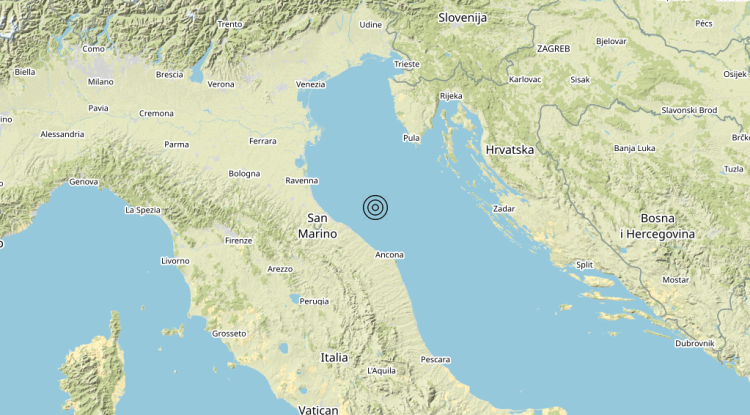 Terremoto Costa Marchigiana Pesarese (Pesaro-Urbino) – Magnitudo 5.7