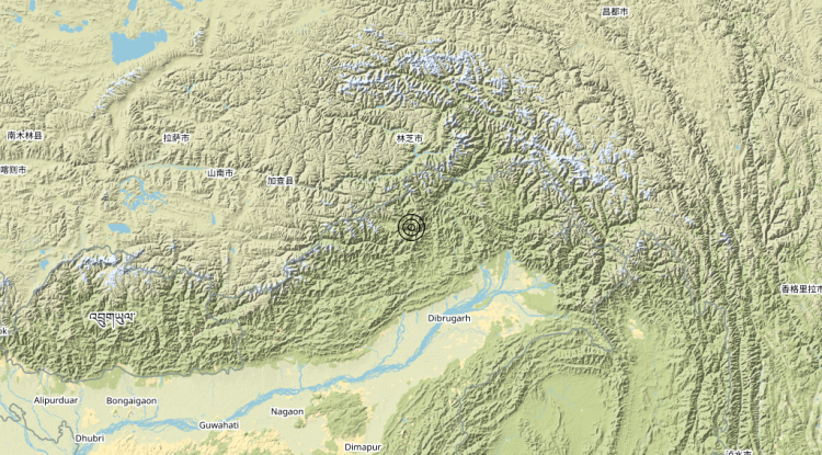 Terremoto India [Land] – Magnitudo 5.8