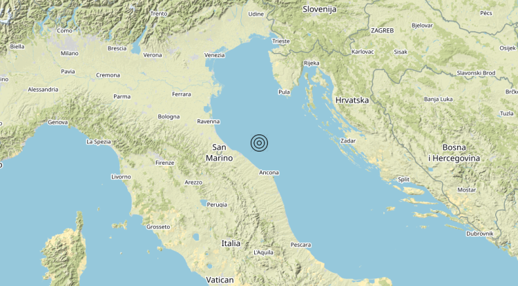 Terremoto Costa Marchigiana Pesarese (Pesaro-Urbino) – Magnitudo 3.4