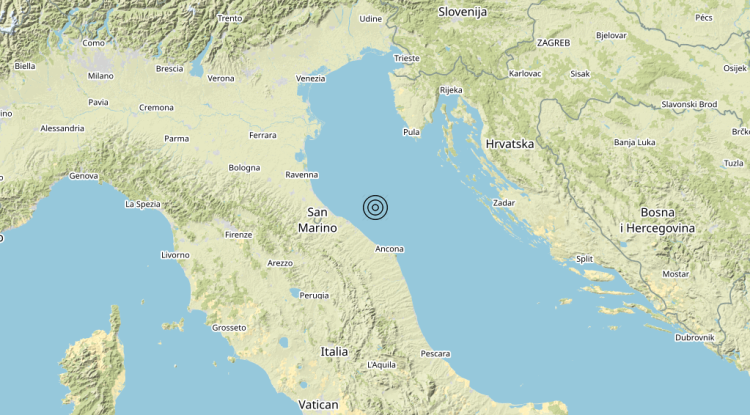 Terremoto Costa Marchigiana Pesarese (Pesaro-Urbino) – Magnitudo 3.2
