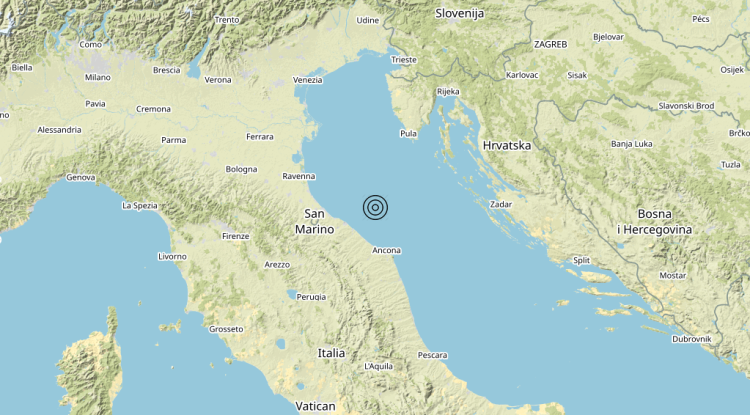 Terremoto Costa Marchigiana Anconetana (Ancona) – Magnitudo 3.3