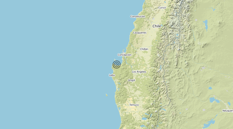 Terremoto Near coast of central Chile [Land: Chile] – Magnitudo 6.4