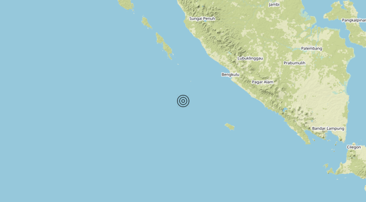Terremoto Southwest of Sumatera, Indonesia [Sea: Indonesia] – Magnitudo 6.0