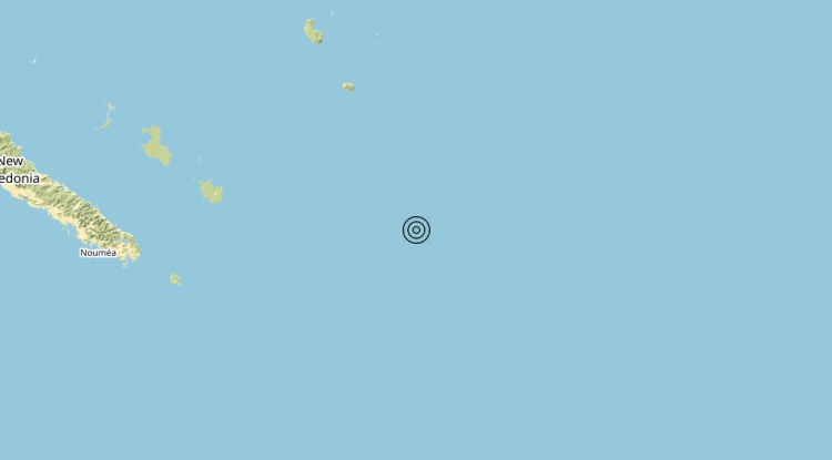 Terremoto New Caledonia [Sea] – Magnitudo 5.7