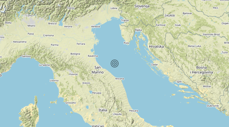 Terremoto Costa Marchigiana Pesarese (Pesaro-Urbino) – Magnitudo 3.5
