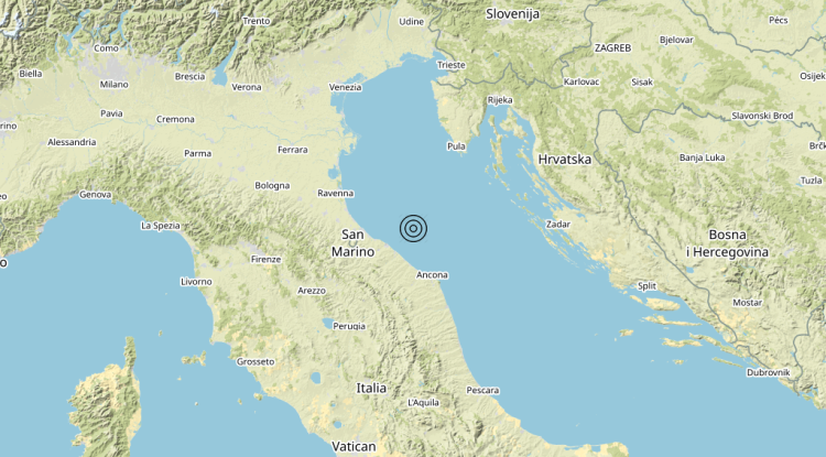 Terremoto Costa Marchigiana Pesarese (Pesaro-Urbino) – Magnitudo 3.3