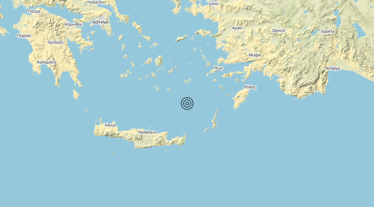 Terremoto Crete, Greece [Sea: Greece] – Magnitudo 5.4