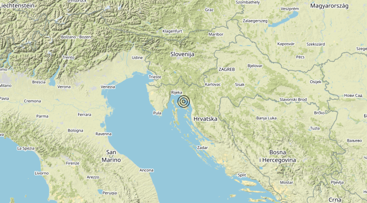 Terremoto Costa Croata Settentrionale (CROAZIA) – Magnitudo 3.0