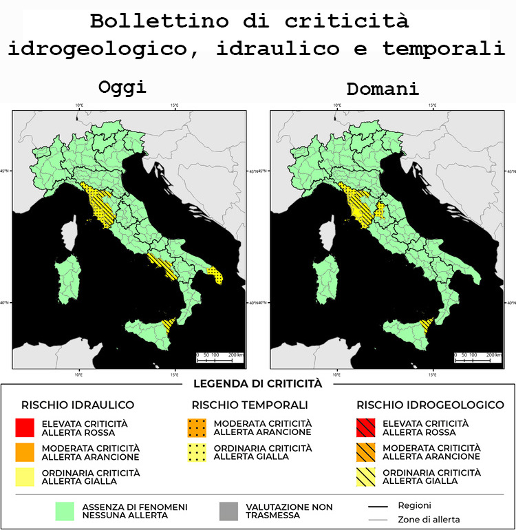 Allerta Meteo Italia del 04/12/2022