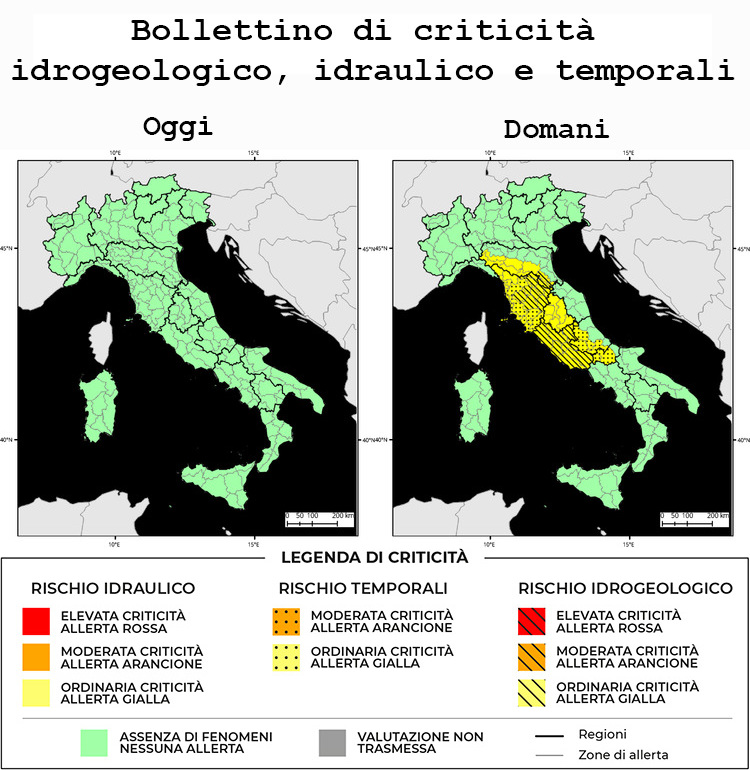 Allerta Meteo Italia del 08/12/2022