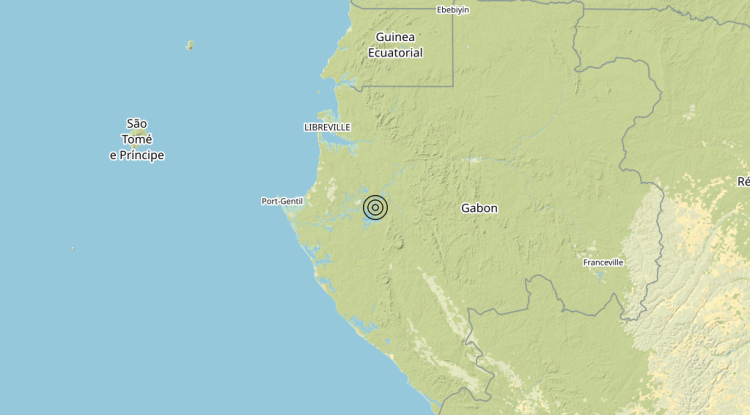 Terremoto Gabon – Magnitudo 5.7
