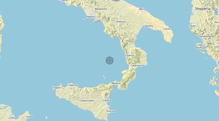 Terremoto Tirreno Meridionale (MARE) – Magnitudo 3.1