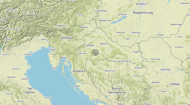 Terremoto Croatia [Land] – Magnitudo 3.2