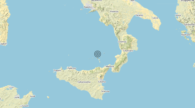 Terremoto Isole Eolie (Messina) – Magnitudo 3.1