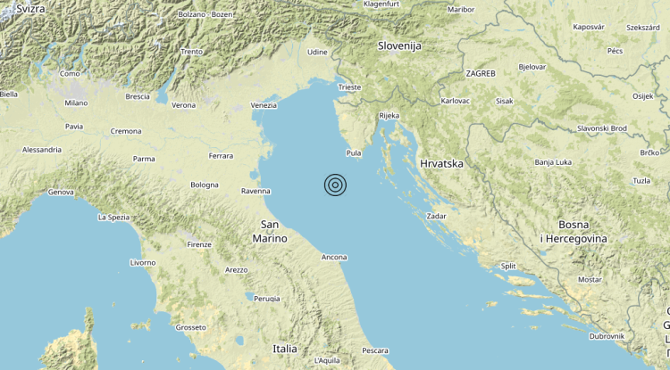 Terremoto Adriatico Settentrionale (MARE) – Magnitudo 3.2