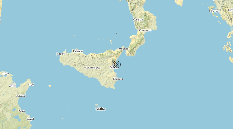 Terremoto Costa Catanese (Catania) – Magnitudo 3.0