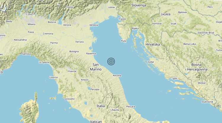 Terremoto Costa Marchigiana Pesarese (Pesaro-Urbino) – Magnitudo 3.0