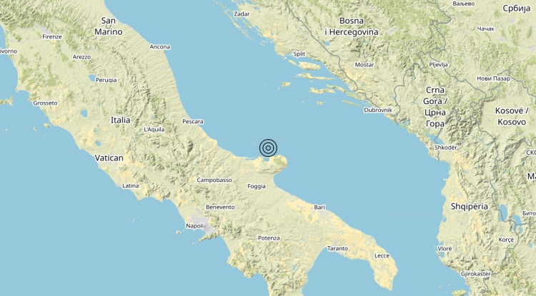 Terremoto Costa Garganica (Foggia) – Magnitudo 3.2
