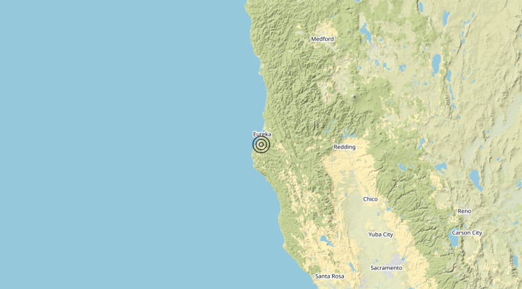 Terremoto Near coast of northern California, United States [Land: United States] – Magnitudo 6.2