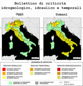 Bollettino di allerta meteo del 20/10/2023